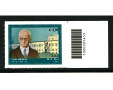 2012 - LOTTO/15423CB - REPUBBLICA - LUIGI EINAUDI - CODICE A BARRE