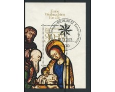 1978 - LOTTO/15623UF -  BERLINO - NATALE FOGLIETTO - USATO FDC