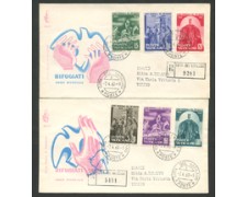 1960 - LOTTO/16013 - VATICANO -  RIFUGIATO - 2 BUSTE FDC
