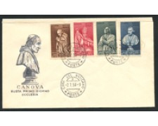 1958 - LOTTO/16197 - VATICANO - ANTONIO CANOVA - BUSTA FDC
