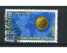 1954 - LOTTO/16319A - SVIZZERA - 40c. MONDIALI DI CALCIO - USATO