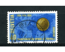1954 - LOTTO/16319 - SVIZZERA - 40c. MONDIALI DI CALCIO - USATO