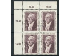 1977 - LOTTO/16387QU - AUSTRIA - N.J.F. JACOUIN - QUARTINA USATA 1977 - LOTTO/16387QU - AUSTRIA - N.J.F. JACOUIN - QUARTINA USATA