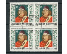 1977 - LOTTO/16388QU - AUSTRIA - VON WOLKENSTEIN - QUARTINA USATA 1977 - LOTTO/16388QU - AUSTRIA - VON WOLKENSTEIN - QUARTINA USATA