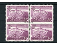 1978 - LOTTO/16395QU - AUSTRIA - EUROPA - QUARTINA USATA 1978 - LOTTO/16395QU - AUSTRIA - EUROPA - QUARTINA USATA