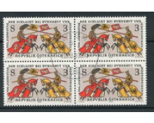 1978 - LOTTO/16398QU - AUSTRIA - BATTAGLIE - QUARTINA USATA 1978 - LOTTO/16398QU - AUSTRIA - BATTAGLIE - QUARTINA USATA