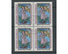 1978 - LOTTO/16400QU - AUSTRIA - PESCA - QUARTINA USATA 1978 - LOTTO/16400QU - AUSTRIA - PESCA - QUARTINA USATA