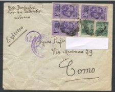 1944 - LOTTO/16720 - RSI - 1 LIRA FRATELLI BANDIERA - BUSTA ESPRESSO