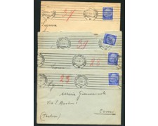 1938 - LOTTO/17341 - GERMANIA REICH - 4 BUSTE AFFRANCATE CON 25p. HINDENBURG