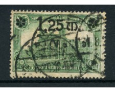 1920 - LOTTO/17718 - GERMANIA - 1,25 SU 1m. VERDE - USATO 1920 - LOTTO/17718 - GERMANIA - 1,25 SU 1m. VERDE - USATO