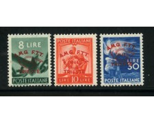 1948 - LOTTO/17956 - TRIESTE A - CONVEGNO FILATELICO 3v. - nuovi