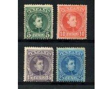 1901 - LOTTO/18673 - SPAGNA - EFFIGIE RE ALFONSO  4v. NUOVI SENZA GOMMA