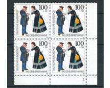 1993 - LOTTO/19067Q - GERMANIA - GIORNATA FRANCOBOLLO - QUARTINA