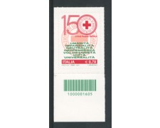 2014 - LOTTO/19152CB - REPUBBLICA - CROCE ROSSA  NUOVO CODICE A BARRE