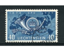 1949 - LOTTO/19236 - LIECHTENSTEIN - 40r. U.P.U. - USATO