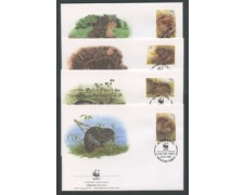 1995 - LOTTO/19299B - BIELORUSSIA - CASTORO EUROASIATICO 4 FDC. 1995 - LOTTO/19299B - BIELORUSSIA - CASTORO EUROASIATICO 4 FDC.