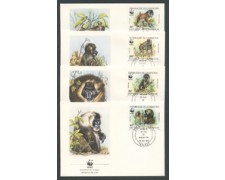 1988 - LOTTO/19303B - CAMEROUN - BABBUINO 4 FDC. 1988 - LOTTO/19303B - CAMEROUN - BABBUINO 4 FDC.