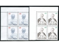 1987 - LOTTO/19573Q - ARGENTINA - VISITA PAPA G.PAOLO II°  2v. - QUARTINE