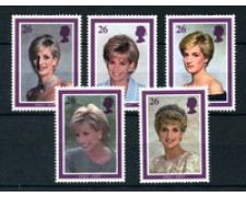 1998 - LOTTO/19874 - GRAN BRETAGNA - PRINCIPESSA DIANA 5v. - NUOVI