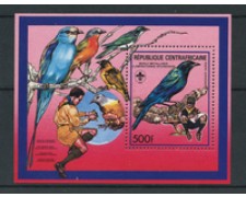 1988 - REP. CENTROAFRICANA - LOTTO/20099 - FAUNA E SCOUT FOGLIETTO