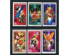 1988 - MADAGASCAR - LOTTO/20124 -  SCOUT E FAUNA  6v -  NUOVi