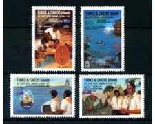 1988 - TURKS & CAICOS - LOTTO/20126 - JAMBOREE MONDIALE  4v. - NUOVI