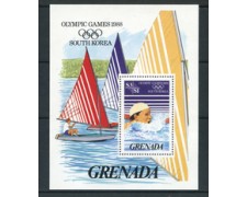 1986 - GRENADA - LOTTO/20207 -  PRELUDIO AI GIOCHI DI SEOUL - FOGLIETTO