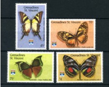 1992 - GRENADINES ST.VINCENT - LOTTO/20216 - FARFALLE 4v. - NUOVI