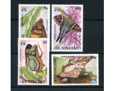 1992 - ST.VINCENT - LOTTO/20219 - FARFALLE 4v. - NUOVI