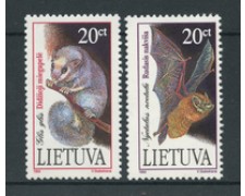 1994 - LITUANIA - LOTTO/20236 - PROTEZIONE NATURA 2v. NUOVI 1994 - LITUANIA - LOTTO/20236 - PROTEZIONE NATURA 2v. NUOVI