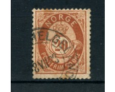 1882 - LOTTO/20531 - NORVEGIA - 20 ore BRUNO GIALLO USATO 1882 - LOTTO/20531 - NORVEGIA - 20 ore BRUNO GIALLO USATO