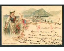 SVIZZERA - 1900  LUGANO - LOTTO/20805GA - SALUTI DA LUGANO VIAGGIATA