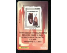 2004 - LOTTO/20942 - REPUBBLICA - 45c. CALZATURE MORESCHI - TESSERA FILAT.
