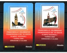 2005 - LOTTO/20955 - REPUBBLICA - OLIMPIADI INVERNALI TORINO - 4 TESSERE FILAT. 2005 - LOTTO/20955 - REPUBBLICA - OLIMPIADI INVERNALI TORINO - 4 TESSERE FILAT.