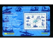 2005 - LOTTO/20958 - REPUBBLICA - 45c. SETTORE MARITTIMO - TESSERA FILAT. 2005 - LOTTO/20958 - REPUBBLICA - 45c. SETTORE MARITTIMO - TESSERA FILAT.