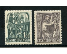 1949 - LOTTO/21222 - CECOSLOVACCHIA - CONGRESSO SINDACATI 2v. - LING 1949 - LOTTO/21222 - CECOSLOVACCHIA - CONGRESSO SINDACATI 2v. - LING