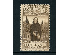 1926 - LOTTO/22067 - REGNO - 5+2,50 Lire S. FRANCESCO - USATO 1926 - LOTTO/22067 - REGNO - 5+2,50 Lire S. FRANCESCO - USATO
