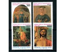 1992 - LOTTO/22188 - VATICANO - PIERO DELLA FRANCESCA 4v. - NUOVI 1992 - LOTTO/22188 - VATICANO - PIERO DELLA FRANCESCA 4v. - NUOVI