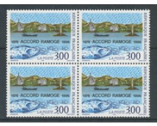 1996 - LOTTO/22413 - FRANCIA - ACCORDO RAMOGE - QUARTINA NUOVA