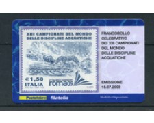 2009 - LOTTO/22710 - REPUBBLICA - DISCIPLINE ACQUATICHE - TESSERA FILATELICA 2009 - LOTTO/22710 - REPUBBLICA - DISCIPLINE ACQUATICHE - TESSERA FILATELICA