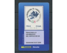 2009 - LOTTO/22715 - REPUBBLICA - VERTICE G 8 - TESSERA FILATELICA 2009 - LOTTO/22715 - REPUBBLICA - VERTICE G 8 - TESSERA FILATELICA