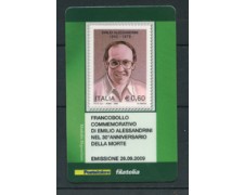 2009 - LOTTO/22722 - REPUBBLICA - E,ALESSANDRINI - TESSERA FILATELICA 2009 - LOTTO/22722 - REPUBBLICA - E,ALESSANDRINI - TESSERA FILATELICA