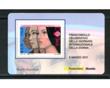 2011 - LOTTO/22777 - REPUBBLICA - GIORNATA DONNA - TESSERA FILATELICA