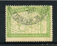 1896 - LOTTO/23026 - VENEZUELA - 5c. F. DE MIRANDA - USATO