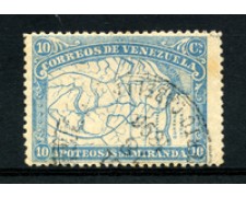 1896 - LOTTO/23027 - VENEZUELA - 10c. F. DE MIRANDA - USATO