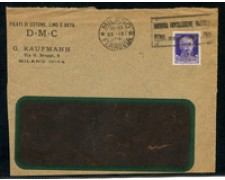MILANO - 1933 - LOTTO/23034 - FRONTESPIZIO DI BUSTA CON 50 cent. PERFORATO G.K.M. MILANO - 1933 - LOTTO/23034 - FRONTESPIZIO DI BUSTA CON 50 cent. PERFORATO G.K.M.