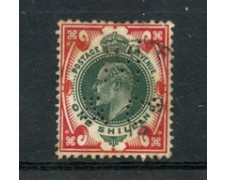 1902 - LOTTO/23156 - GRAN BRETAGNA - 1 SCELLINO  EDOARDO VII° USATO PERFIN