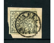 STATO PONTIFICIO - 1852 - LOTTO/23433 - 2 BAJ BIANCO USATO SU FRAMMENTO