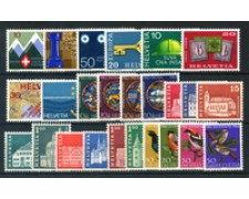 1968 - LOTTO/23621 - SVIZZERA - ANNATA COMPLETA 25v. - NUOVI 1968 - LOTTO/23621 - SVIZZERA - ANNATA COMPLETA 25v. - NUOVI