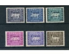 1950 - LOTTO/23755 - SOMALIA AFIS - SEGNATASSE 6v. - NUOVI